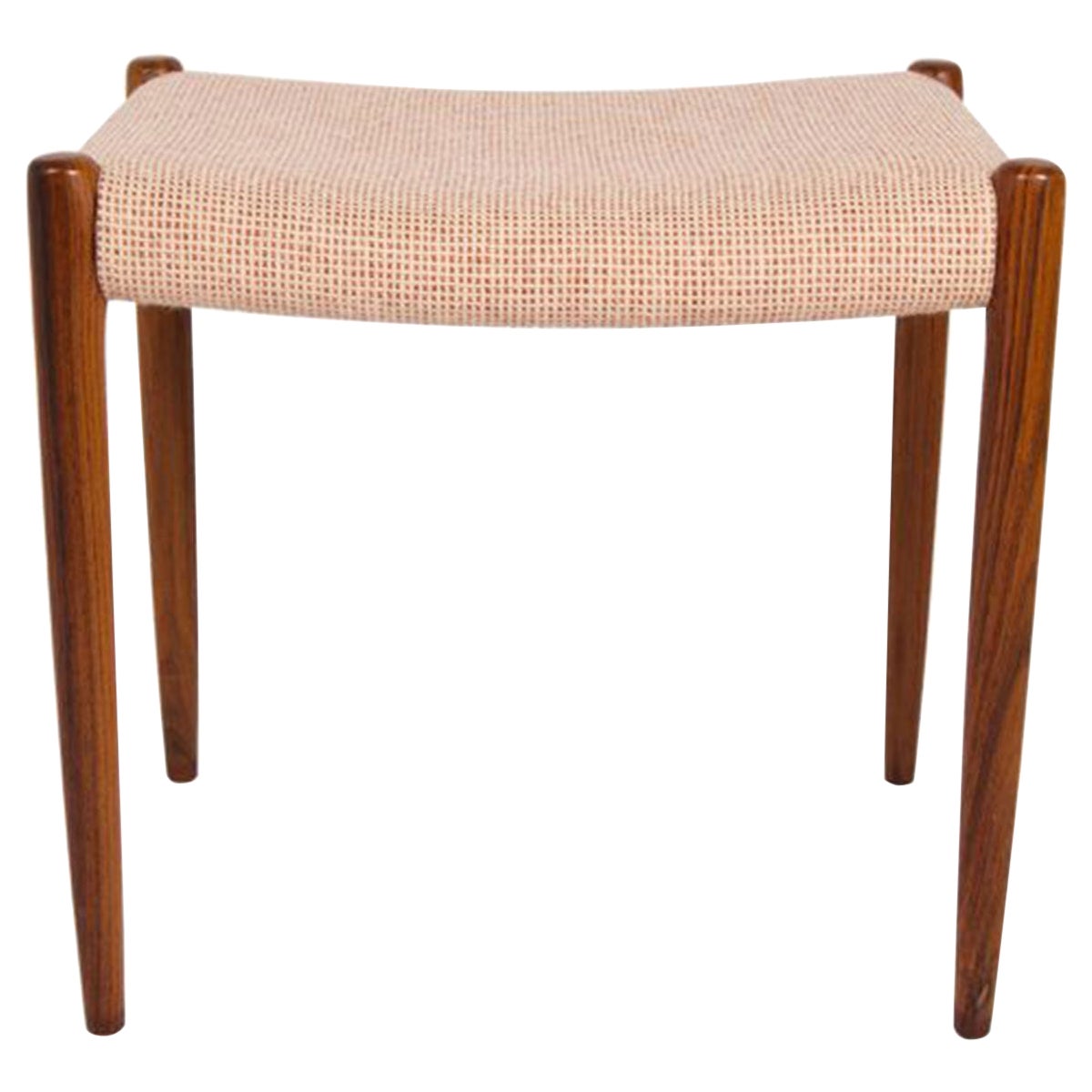 Danish Rosewood Upholstered Ottoman by Niels Moller For Sale