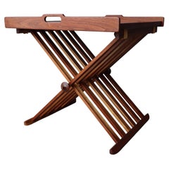 Midcentury Folding Campaign Tray Table by Drexel