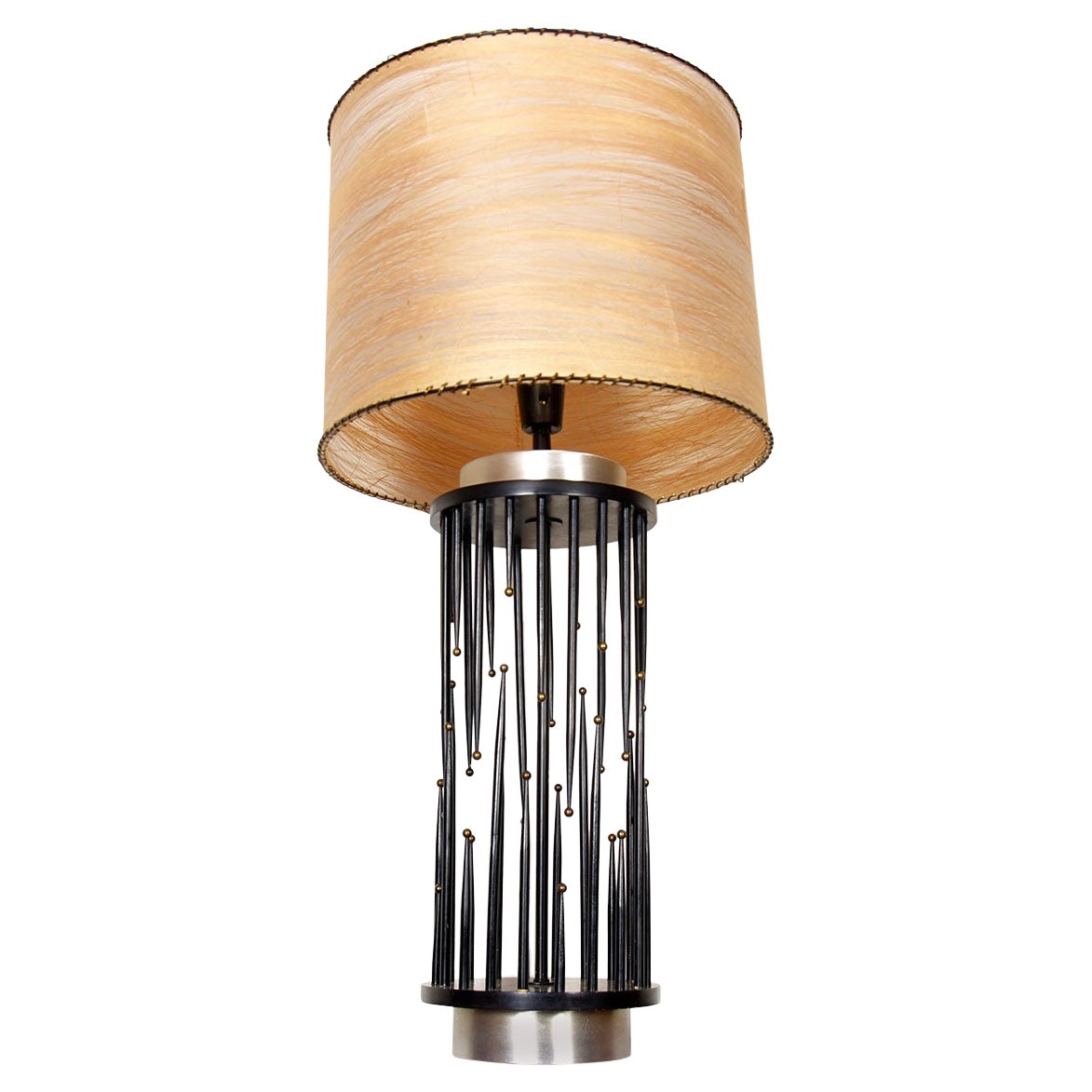 Stalactite Table Lamp in Brutalist Style with Original Matching Finial For Sale