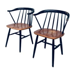 Ensemble de chaises à accoudoirs de style "FANETT", Danemark 1950's