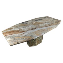 Vintage Postmodern 'Fior Di Pesco' Marble Dining Table