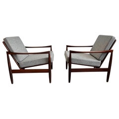 Brazilian Rosewood Pair of Easy Chairs by Skive Møbelfabrik, Denmark, ca. 1950s