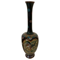 Unusual Antique Miniature Japanese Cloisonne Vase