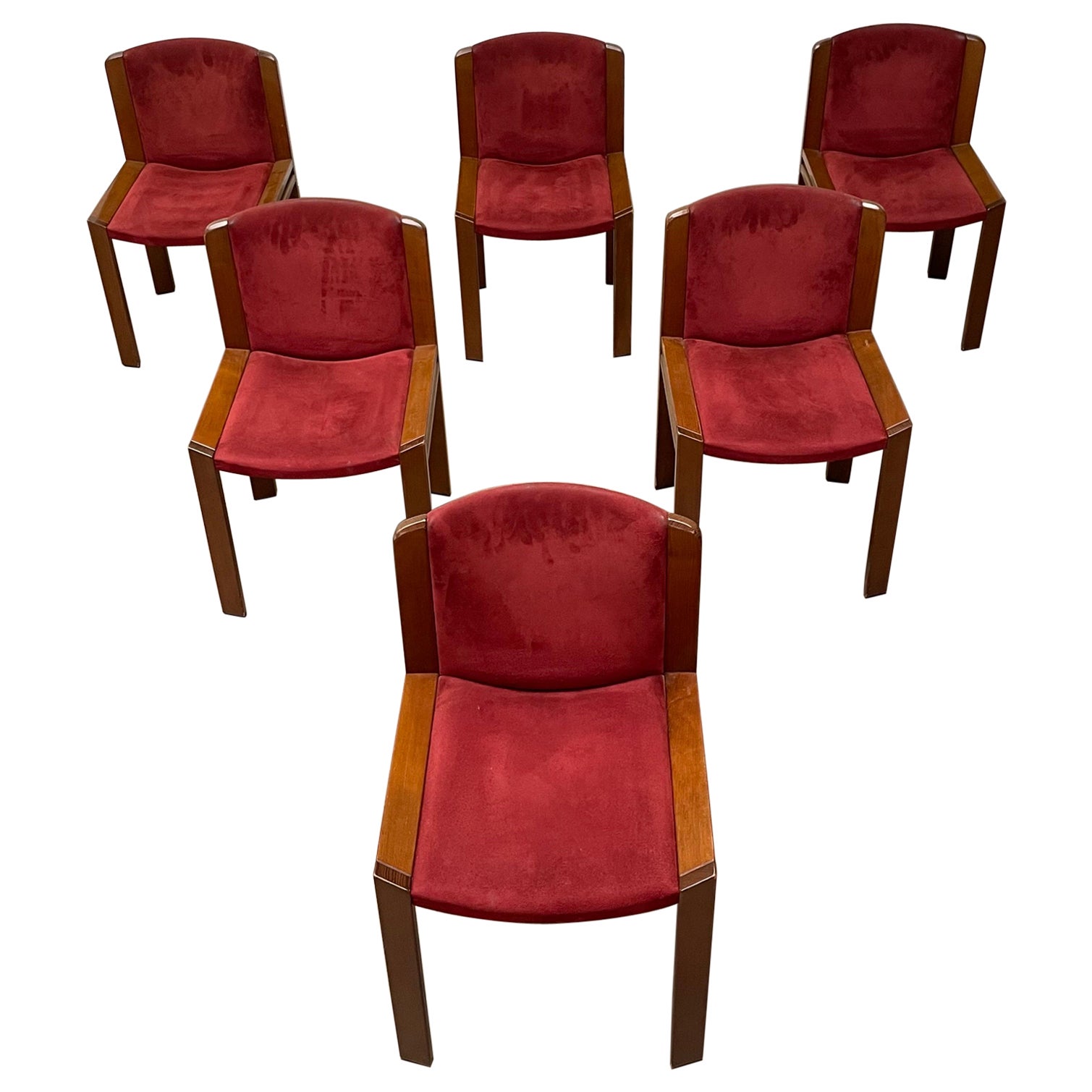 Set of Six '300' Dining Chairs by Joe Colombo for Pozzi, 1960s
