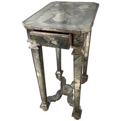 Louis XIV Style Mercury Glass Side Table