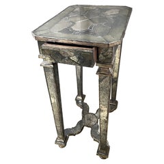 Retro Louis XIV Style Mercury Glass Side Table