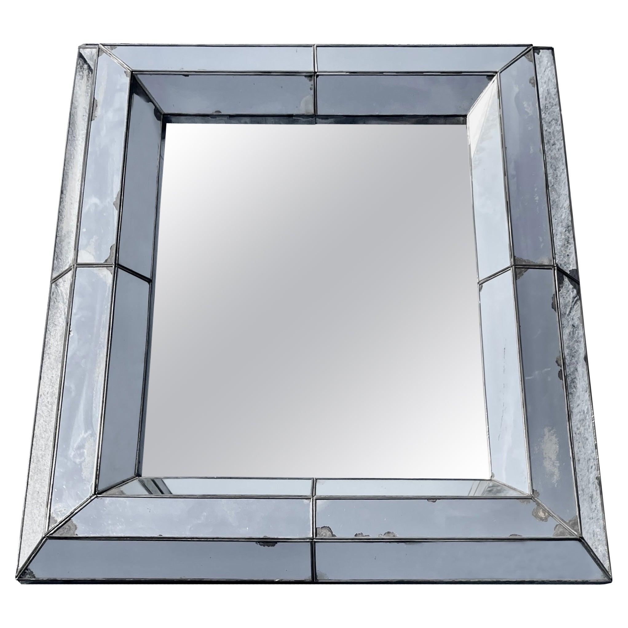 Large Mercury Glass Venetian Style Mirror