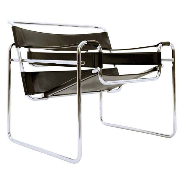 B3 Chair Mid-Century Modern Wassily B3 Lounge Chair by Marcel Breuer for Fasem ...