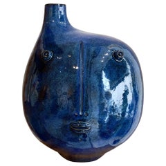 Grand vase ou sculpture en céramique unique en son genre « Pacifique » signé DALO