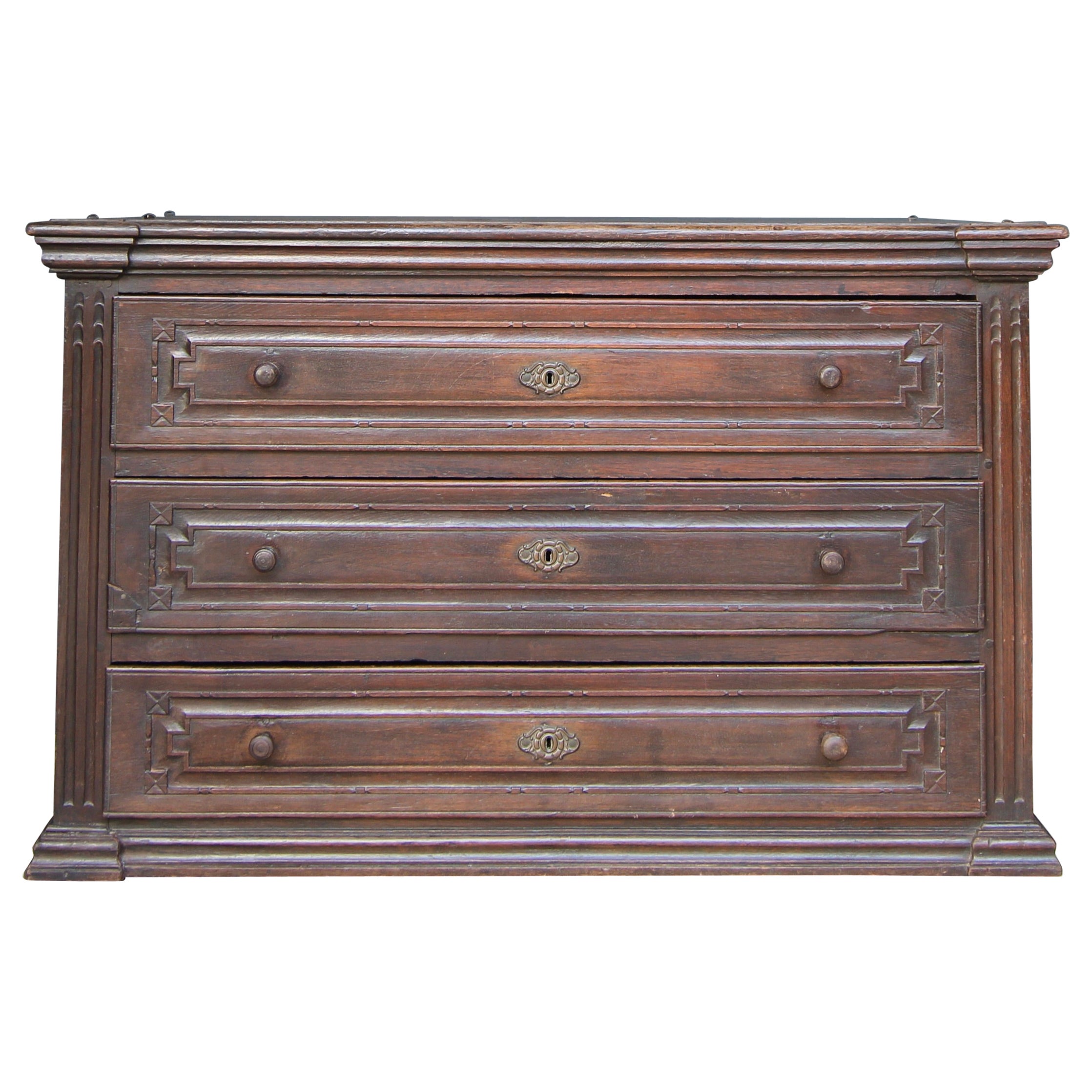 Late 18th Century Provincial Chest of Drawers Made of Oak