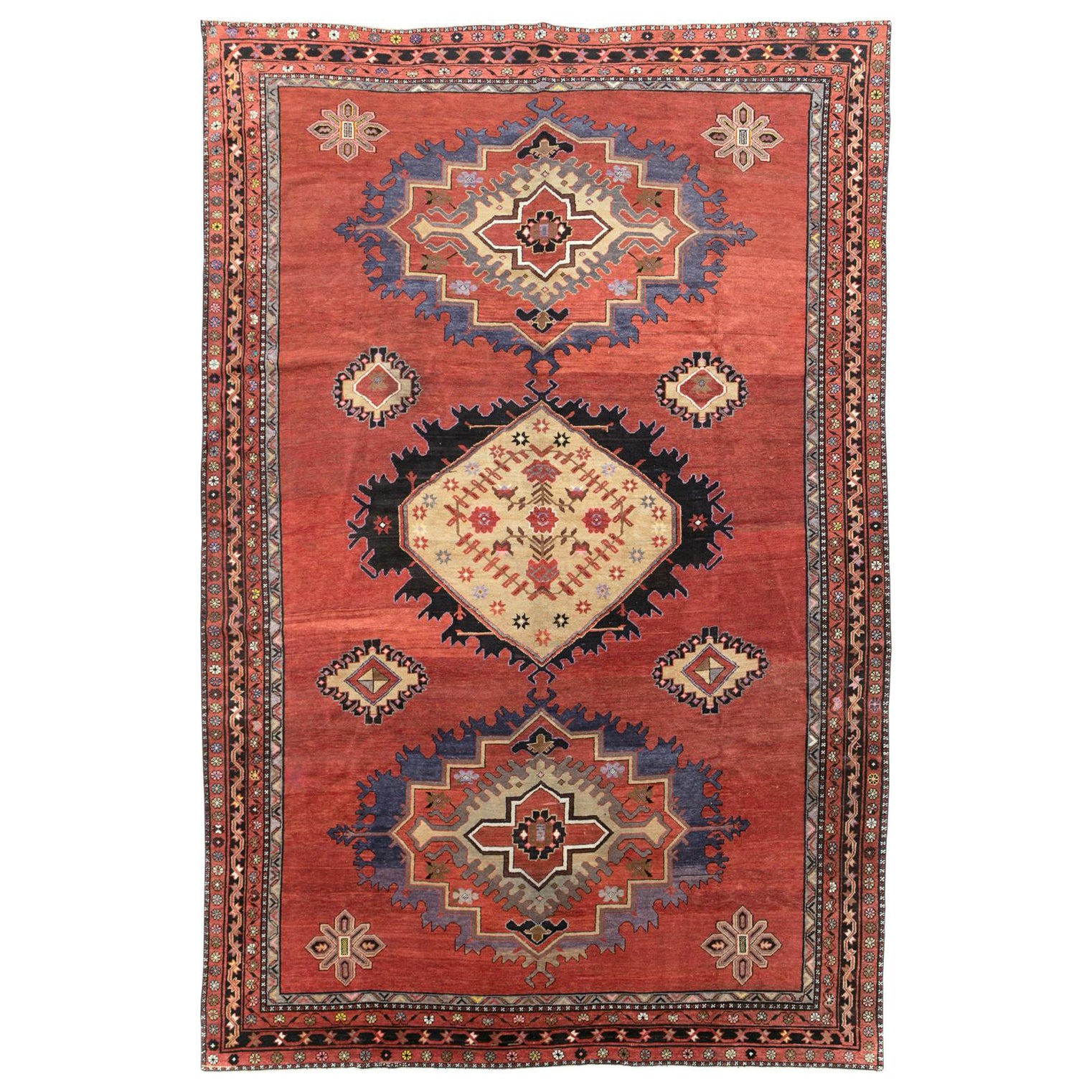 Mid-20th Century Handmade Turkish Anatolian Room Size Carpet For Sale