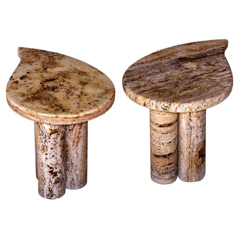 Set of 2 Drop Side Tables by JeanFréderic Bourdier For Sale at 1stDibs