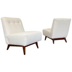 Jens Risom Lounge Chairs, a Pair