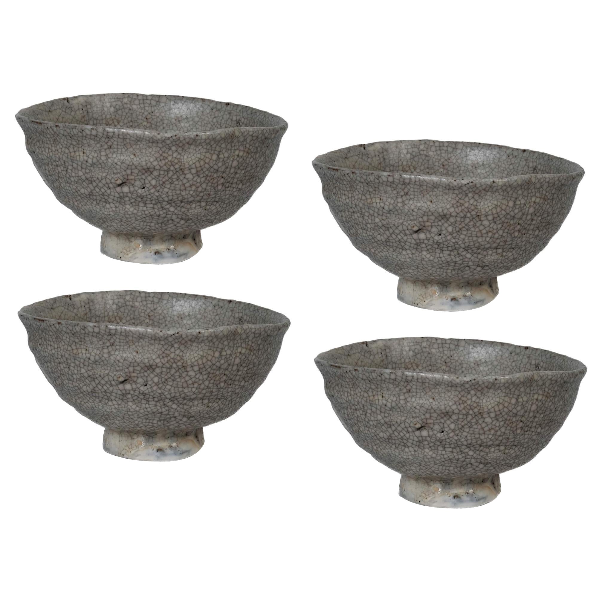 Set of 4 Cohiki Vetus Tea Bowl VII by Studio Cúze For Sale