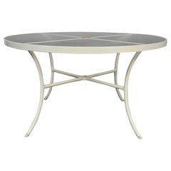 Mid-20th Century MCM Tropitone Outdoor Table w/ Curved Legs & Round Acrylic Top