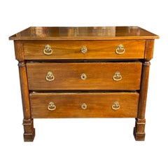 Empire Period Solid Walnut Chest of Drawers, circa 1810