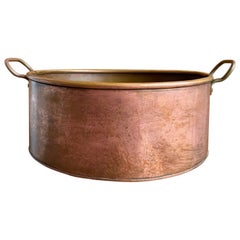 Grand pot de cuisine victorien en cuivre, 19ème siècle 