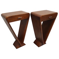 Favolosa coppia di comodini o tavolini in stile Art Déco