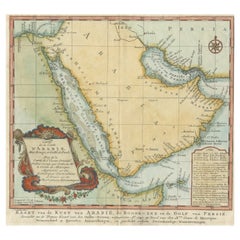 Original Antique Map of Arabia and the Red Sea
