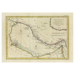 Original Antique Map of the Persian Gulf
