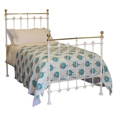 Large Single White Antique Bed MS59