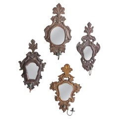 Antique 4 Mirrored Wall Sconces
