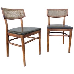1950s Thonet Bentwood Dining Chairs with Cane, a Pair