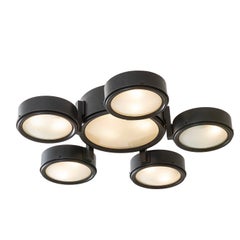 Lampada da soffitto del XX secolo BBPR per Arteluce Mod 2045, alluminio e vetro, anni '60