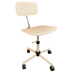 1970 Danish Mid Century Modern Rabami Stole White Desk Chair
