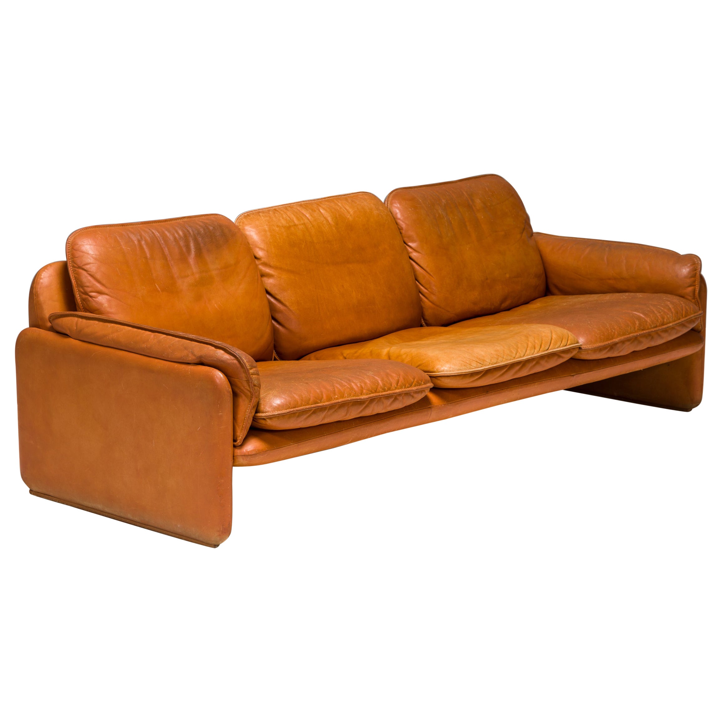 De Sede DS-61 Cognac Leather Sofa, 1970s