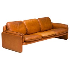 Canapé De Sede DS-61 en cuir cognac, années 1970