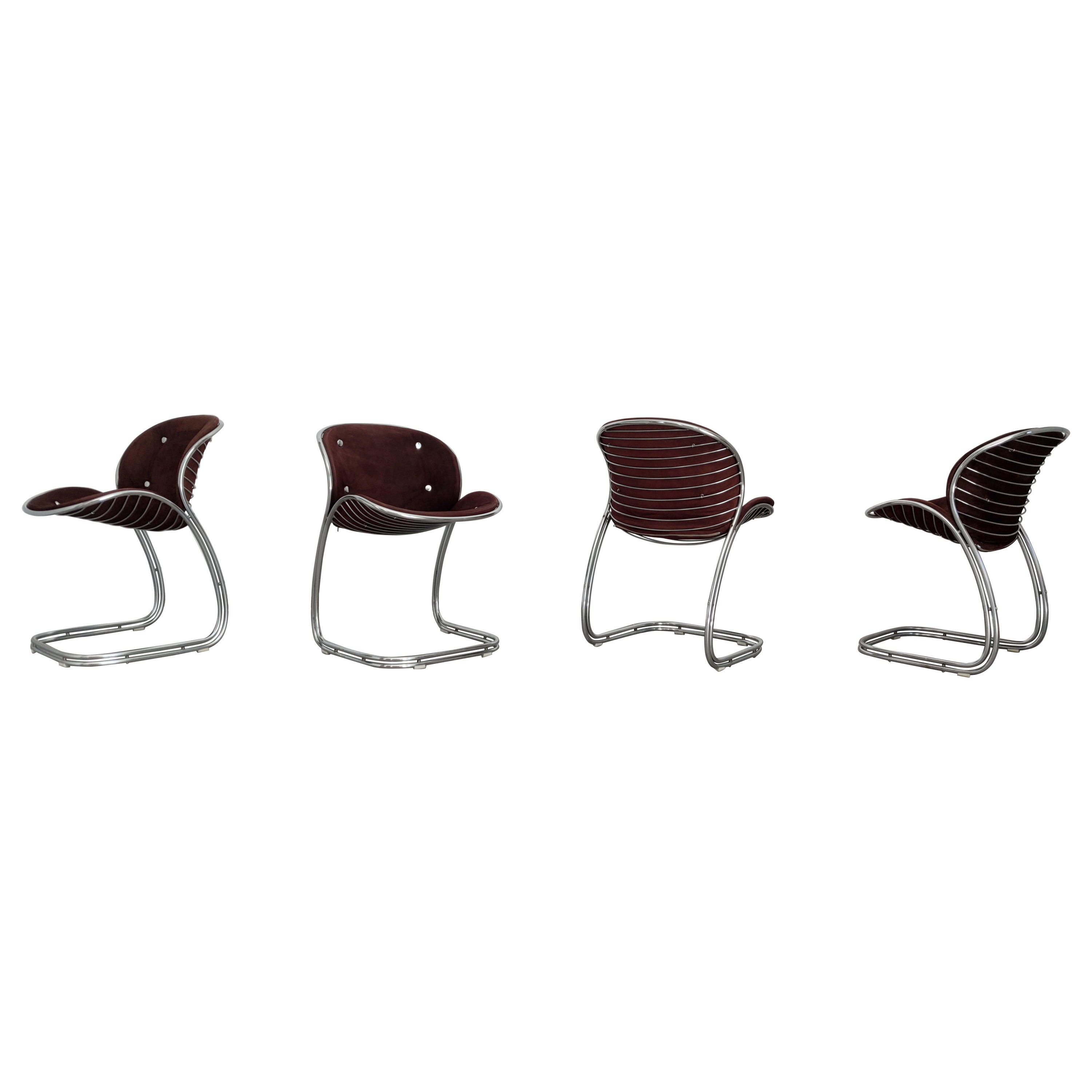 Chairs by Gastone Rinaldi for Vidal Grau, 1970 Set of 4 For Sale