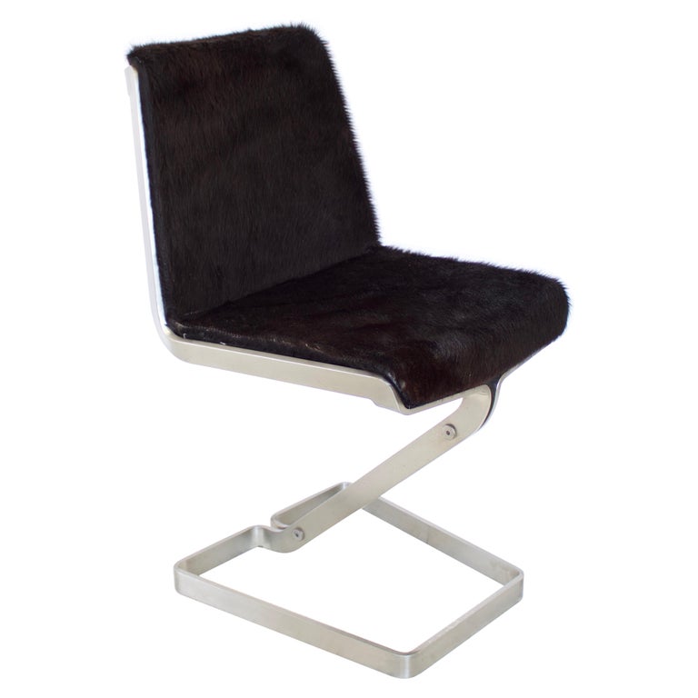 Italian Stainless Steel Desk Chair by Forma Nova, circa 1970 For Sale at 1stDibs