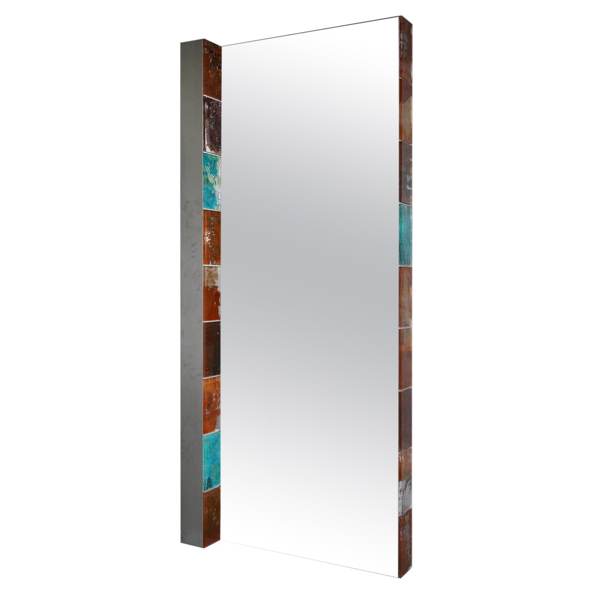 Miroir de moisson en acrylique Yuma Kano Rust en vente