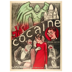 Gaillard, Original Vintage Poster, Cocaine, Theatre Montmartre Moulin Rouge 1926