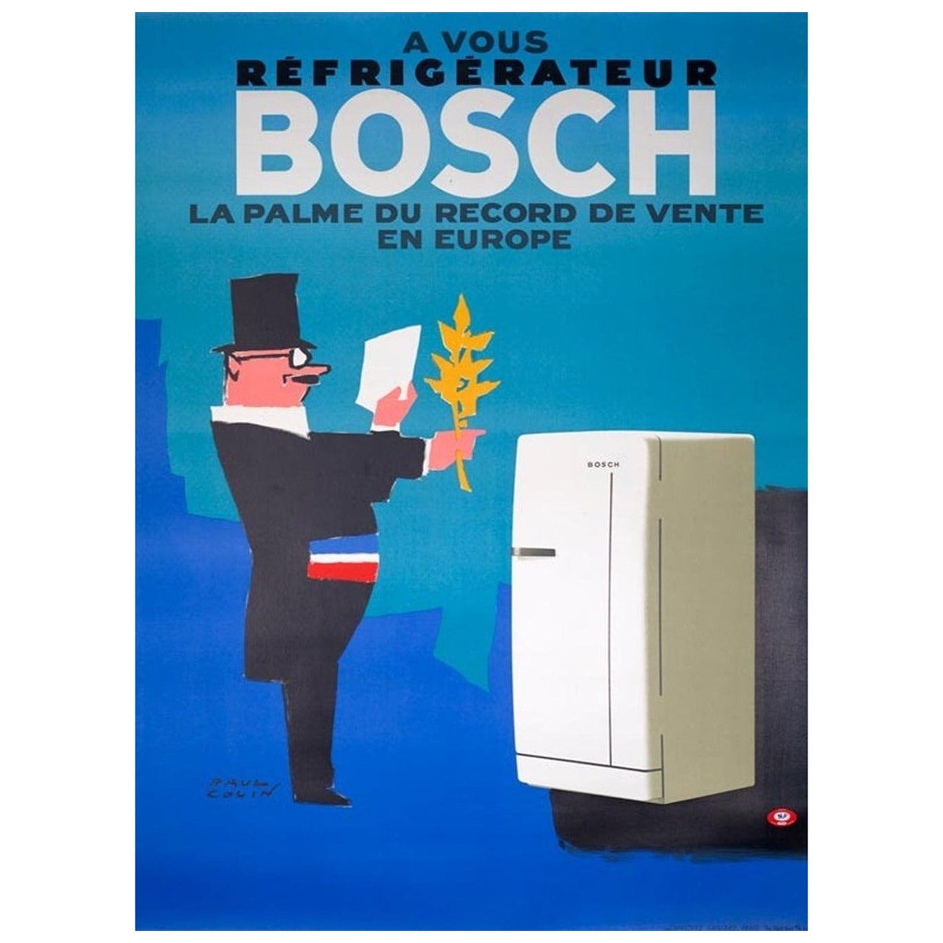 1963 Bosch Original Vintage Poster For Sale