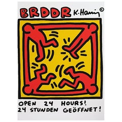 1989 Keith Haring - Brddr Original Vintage Poster