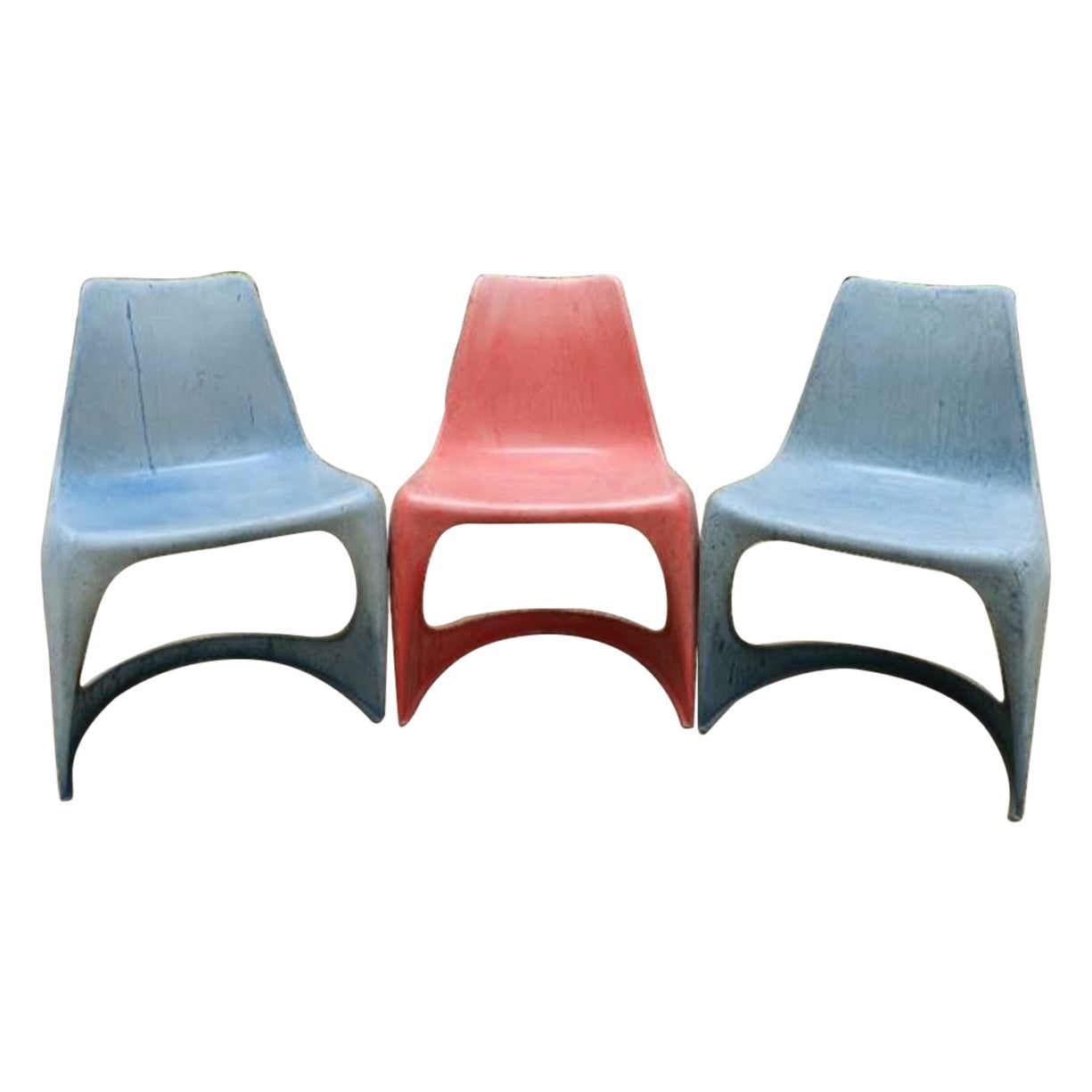 3 Vintage Designer Chairs Steen Ostergaard Manufacturer Cado 60s For Sale