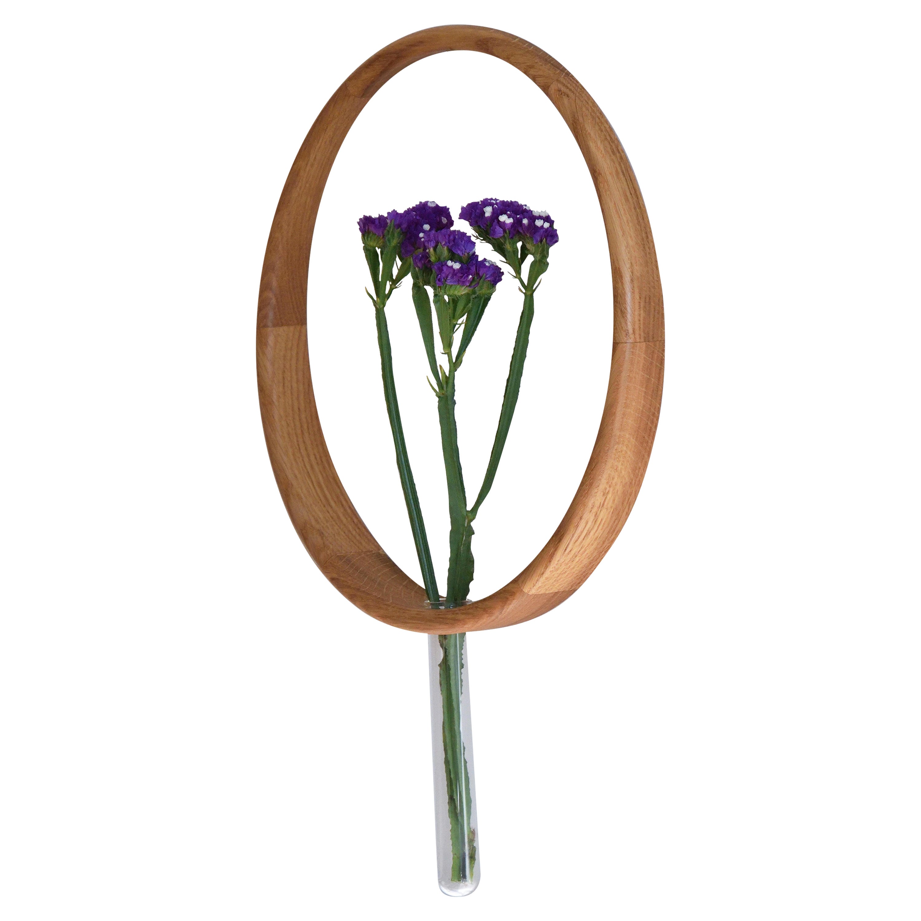 Mary's Floral Wall Vase White Oak For Sale