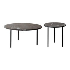 Set of 2 Small and Medium Marble Gruff Coffee Tables by Un’common