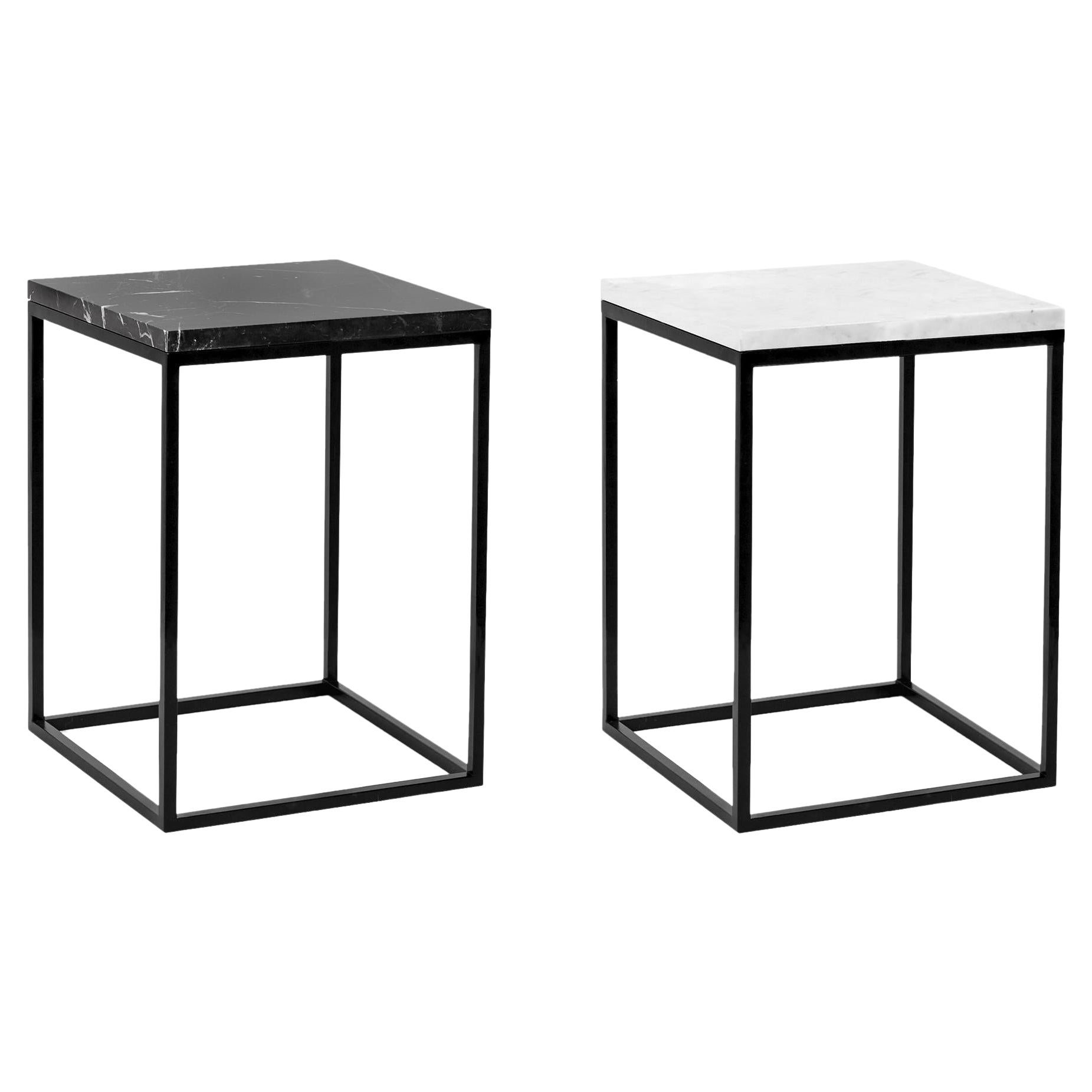 Black Pillar Side Table Small For Sale at 1stDibs