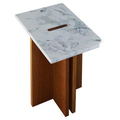 Table d'appoint rectangulaire Calacatta turquoise Interlock