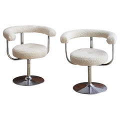 1960s Chrome ‘Polar’ Chairs by Esko Pajamies for Lepo, Finland, a Pair