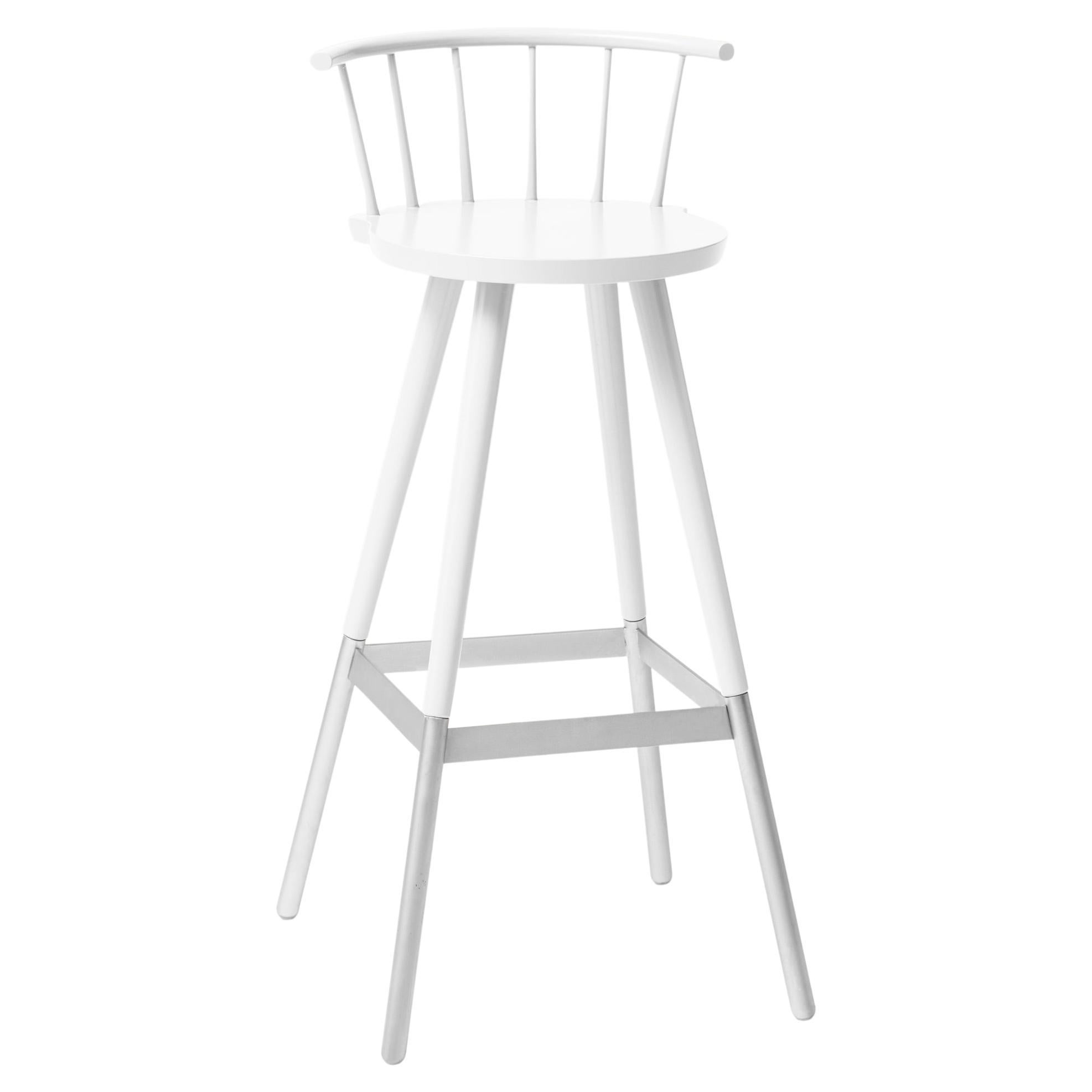 Large White Tupp Barstool by Storängen Design For Sale