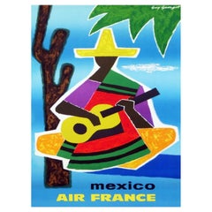 1962 Air France - Mexico Original Vintage Poster