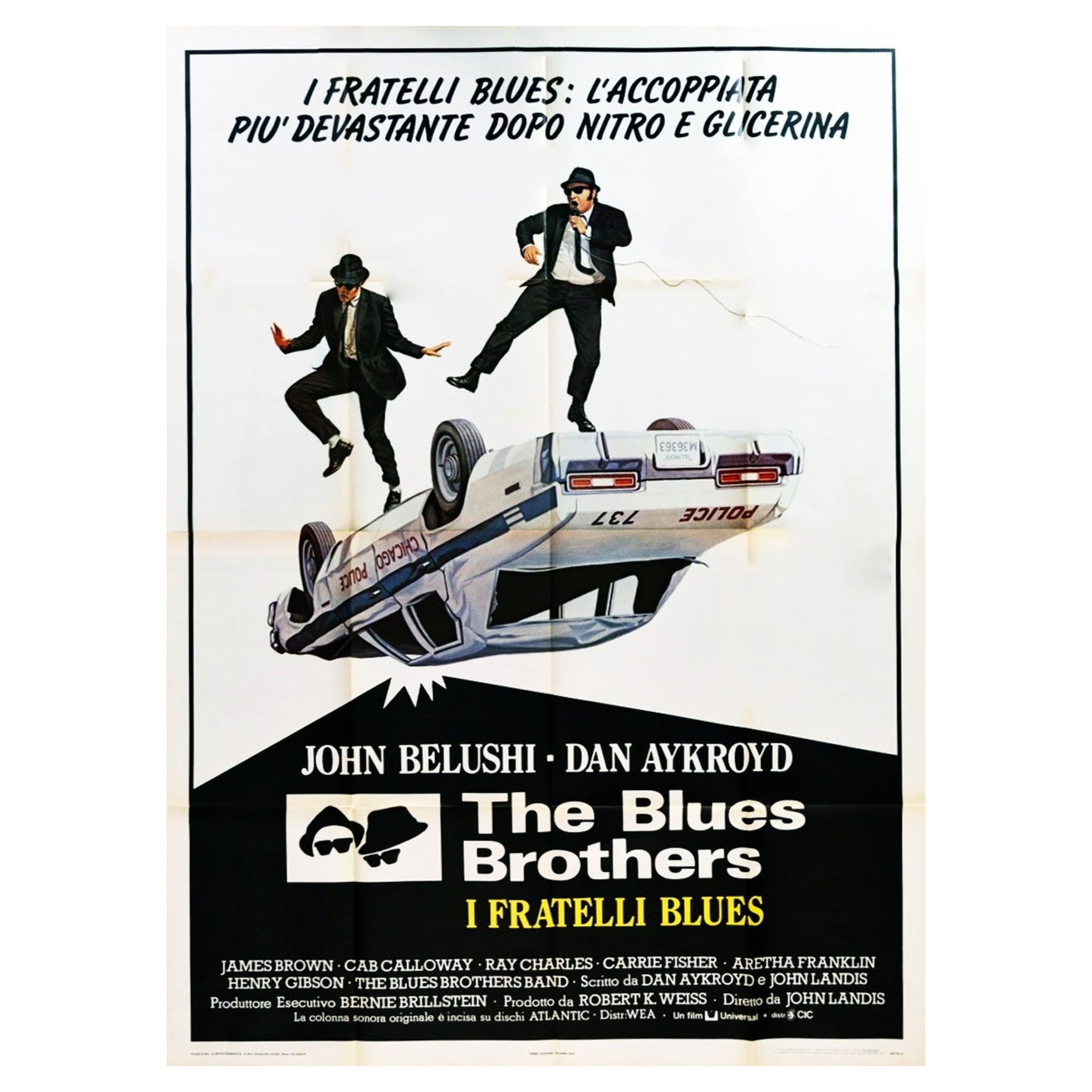 Les Blues Brothers (italiens) - Affiche vintage d'origine, 1980