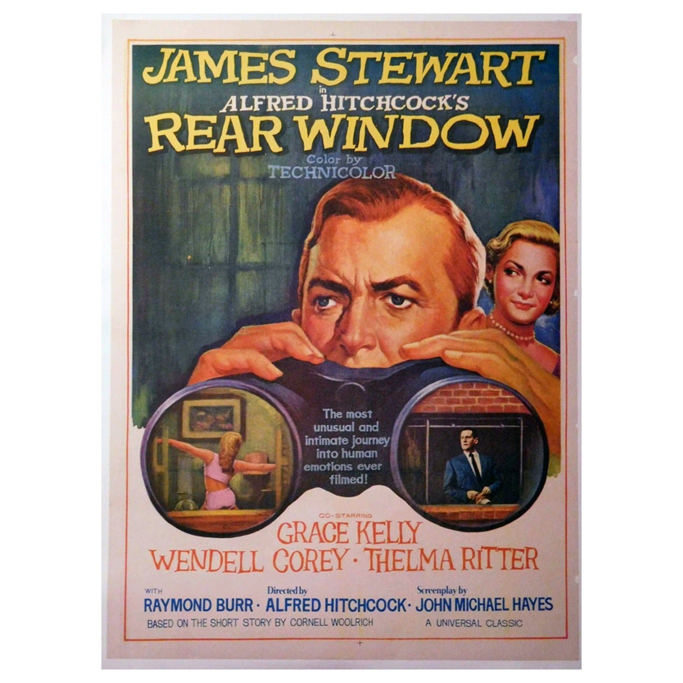 1954 Rear Window Original Vintage Poster For Sale