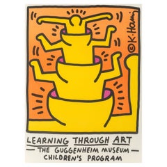 1999 Keith Haring, le Guggenheim Museum Original Vintage Poster