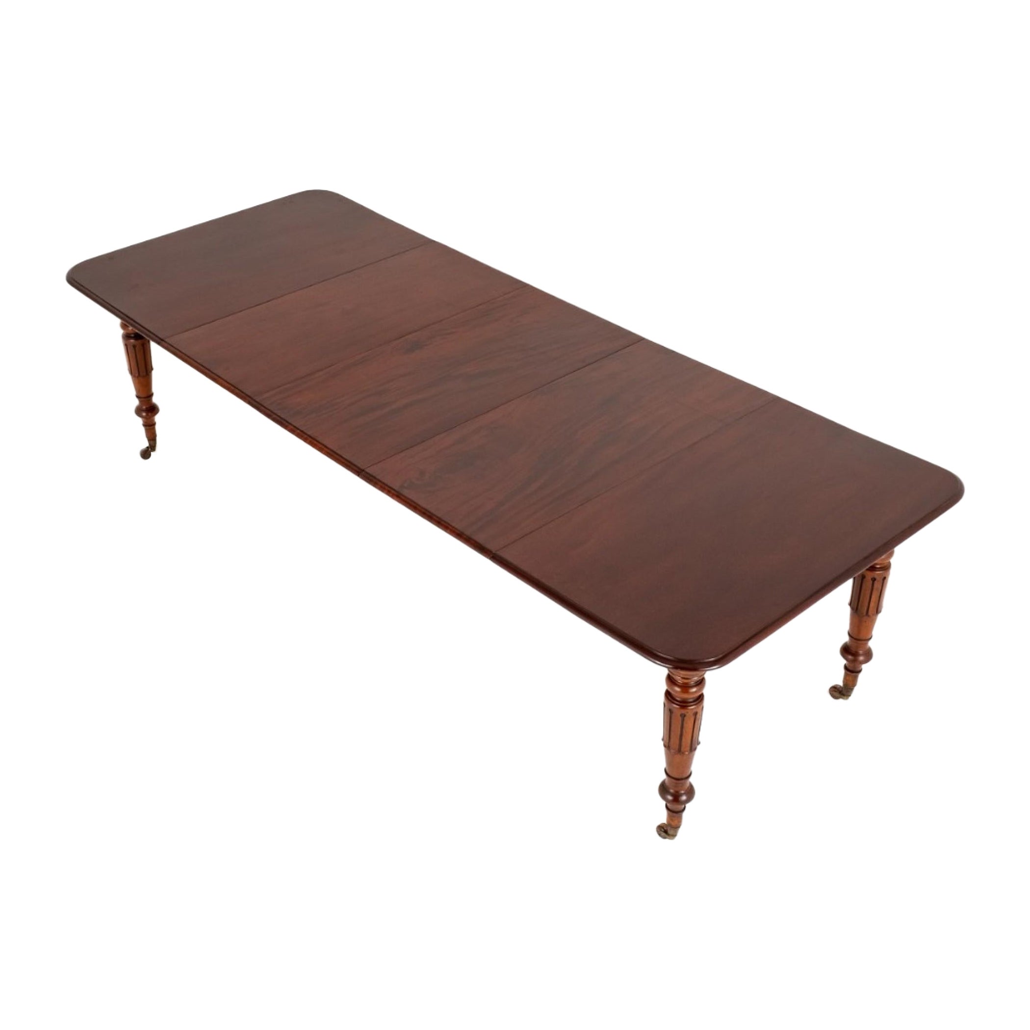 Important Figured Solid Cuban Mahogany William IV Period Oval Dining