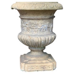 Antique 19th Century Buff Terracotta Urn